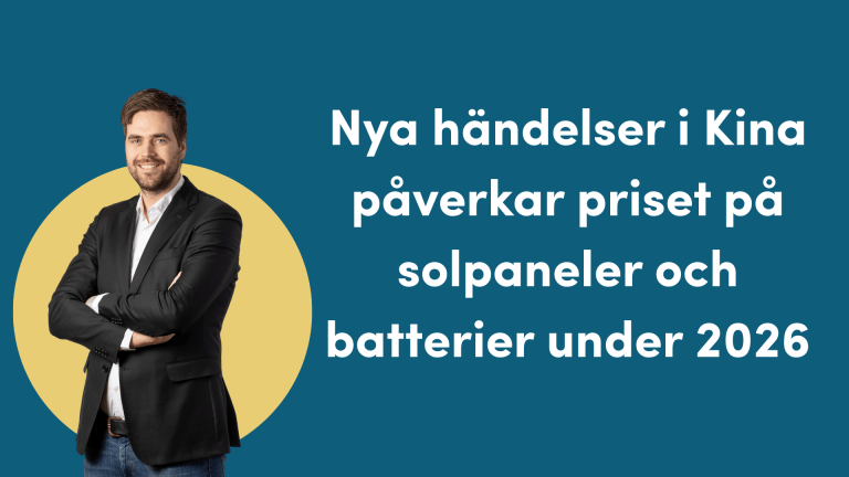 Nya priser på batterier och solpaneler